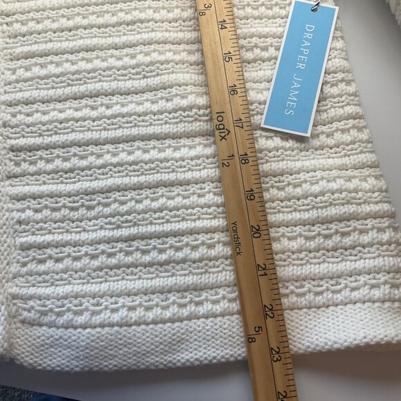 New Draper James XXL Cream Button Cardigan Cotton Lady Like Old Money - Picture 11 of 12